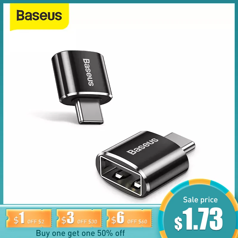 Baseus USB C адаптер OTG Type к адаптеру Кабель для Macbook Pro Air Samsung S20 S10 OTG|Переходники и