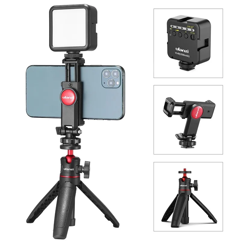 

ULANZI Combo 8 Mobile Phone Fill Light Tripod Bracket for Vlog Selfie Short Video Fill Light Tripod Live Foto Studio Combination