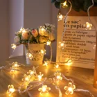 Гирлянда с цветами вишни, светодиодный ная гирлянда на батарейках, гирлянда, светодиодсветильник гирлянда для комнаты, Рождественское украшение