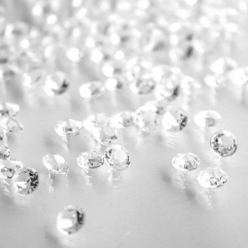 

Hot ！1000pcs 3-10mm Mixed Transparent Acrylic Crystal Diamond Wedding Party Creativity DIY Household Decoration