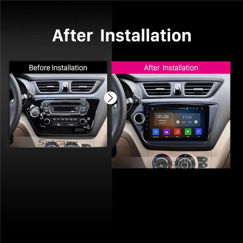 Seicane Автомобильный GPS мультимедийный плеер для KIA K2 RIO 2012 2013 2014 2015 радио 9 &quotAndroid9.0