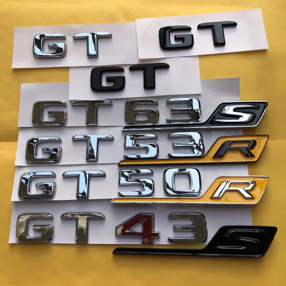 Длинная эмблема R S C Эмблема для GT43 GT50 GT53 GT63 GT GTR GTS GT43S GT50S GT53S GT63S автостайлинг