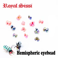 royal sissi 40pcs pack new fly tying beads 3d holographic housefly eye double dragonfly eye beads rainbowhue fly tying materials