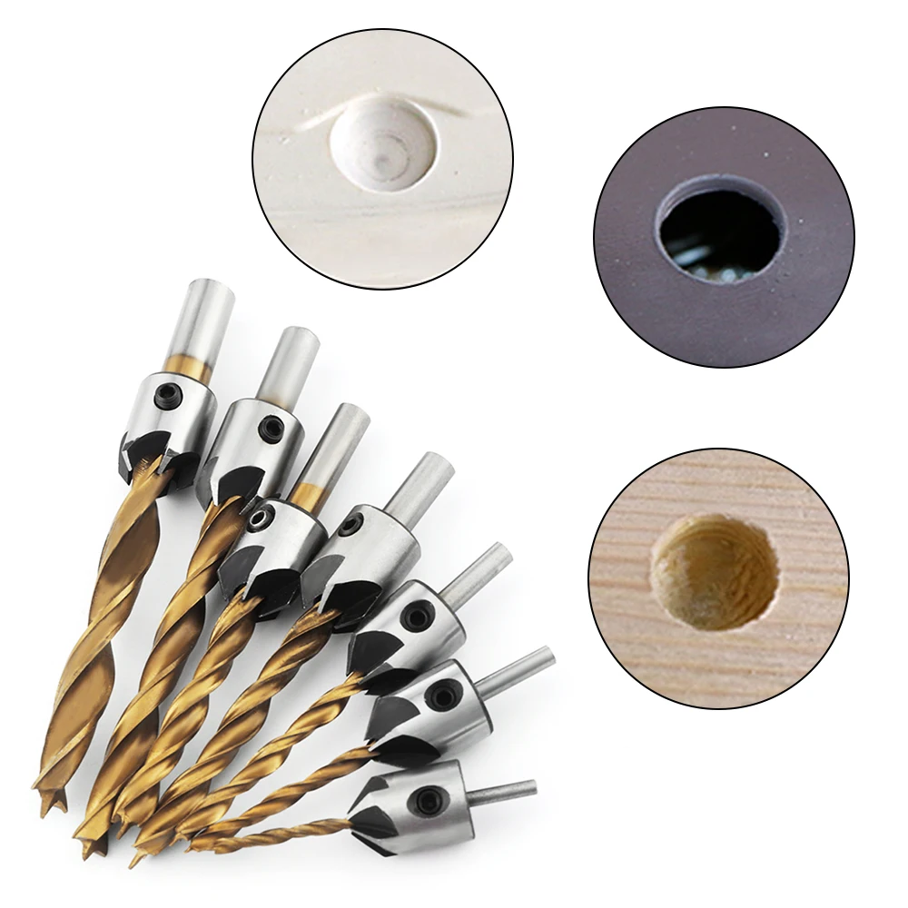 Сверло с концевой фаской 5 титановое сверло зенкером из углеродистой стали