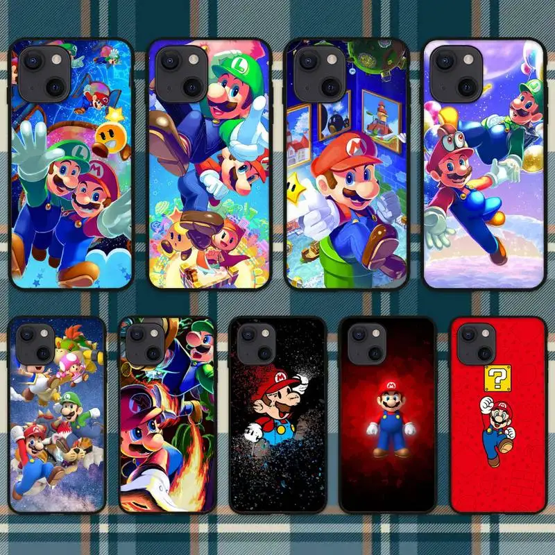 Чехол для телефона в стиле ретро игры Super-Marios iPhone 13 Pro Max 12 Mini 11 SE2020 6 6S 7 8 Plus XS X XR