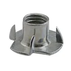 51020 шт. M3 M4 M5 M6 M8 M10, оцинкованная гайка с четырьмя когтями, гайка для колонок, Т-гайка, гайки для слепых тройников с мебели Pronge