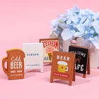 1:12 миниатюрный кукольный домик, кофейня, декоративная рекламная доска, мебель для кукольного домика, игрушки для кукольного домика, наклейки, Новинка