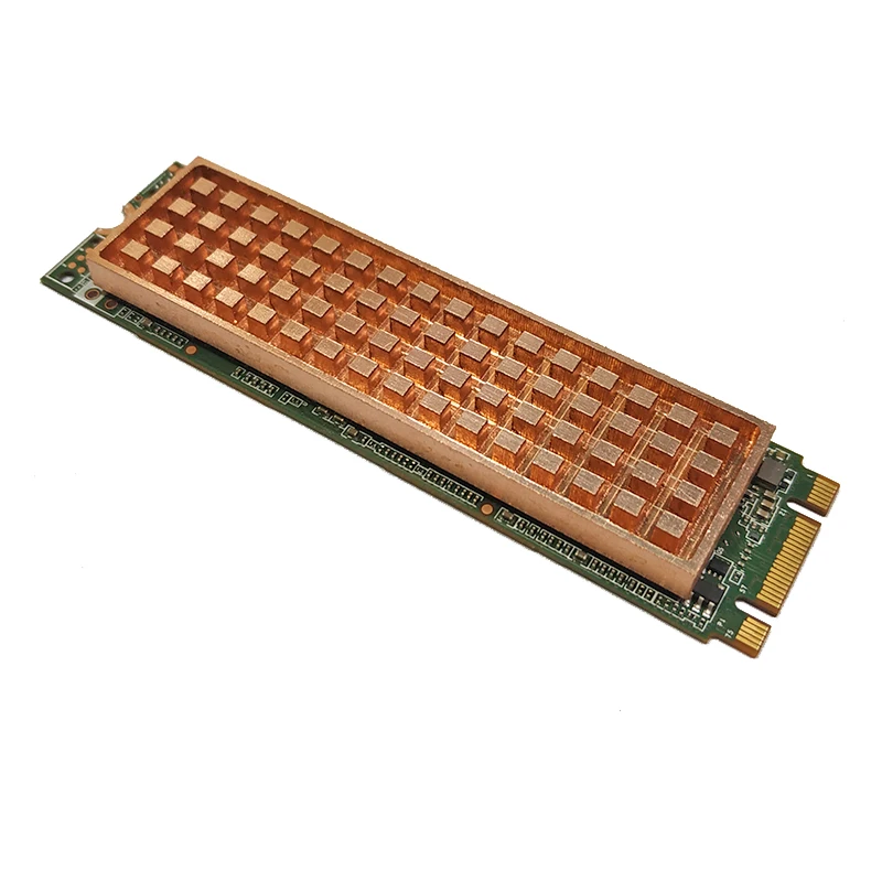 Радиатор NVME NGFF M.2 из чистой меди 2280 SSD металлический лист теплопроводность