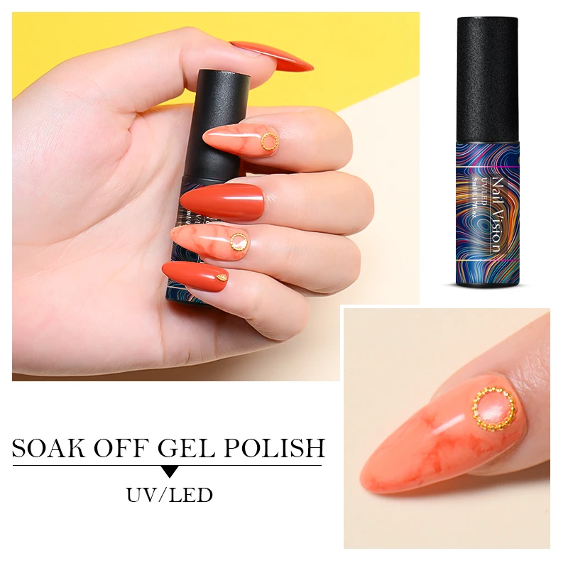 Nail Vision 5 мл Гель-лак для ногтей DIY дизайн УФ светодиодный 176 цветов лак для ногтей Гибридный долговечный гель маникюрный лак