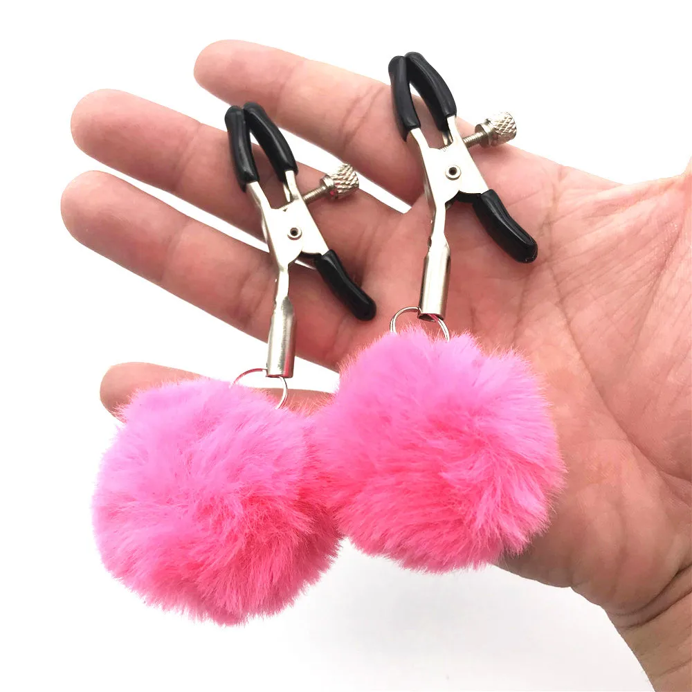 Сексуальные стальные грудные зажимы для сосков клипсы с перьями игрушки