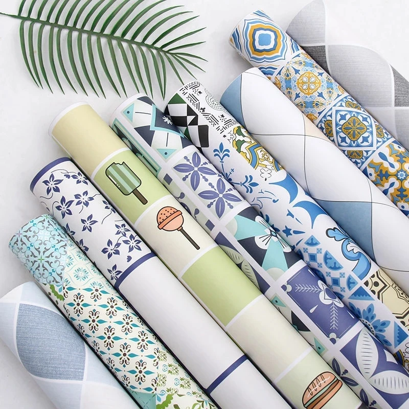 

Виниловая водостойкая напольная наклейка s, ПВХ Самоклеящиеся декоративные обои для кухни, съемная Настенная Наклейка для плитки