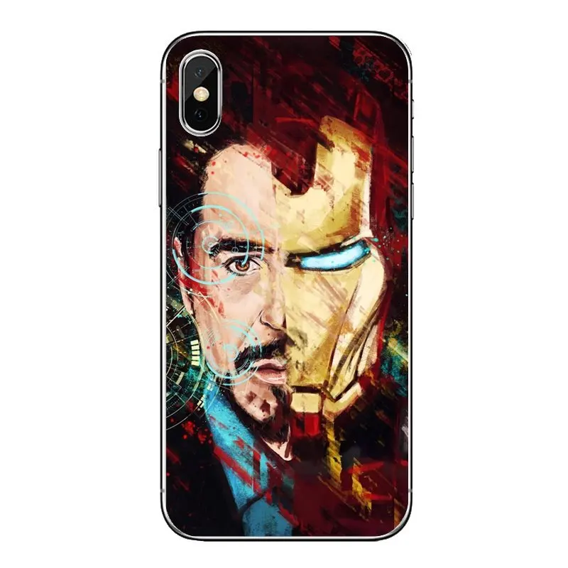 Прозрачный мягкий чехол Чехлы super hero Железный человек для Xiaomi Redmi 4x S2 3S Note 3 4 5 6 6A Por