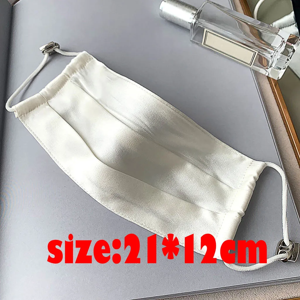 

2pcs Breathable Men Women Thickening Double-deck Sunscreen And Dustproof Silk Face Mask Protective Pm 2.5 Dust Mouth Cover