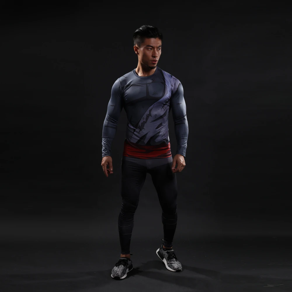 

2021 Harajuku Cosplay Anime Print black t shirt long sleeve for men Luminous tops Streetwear Pullovers retro t shirt Noctilucent