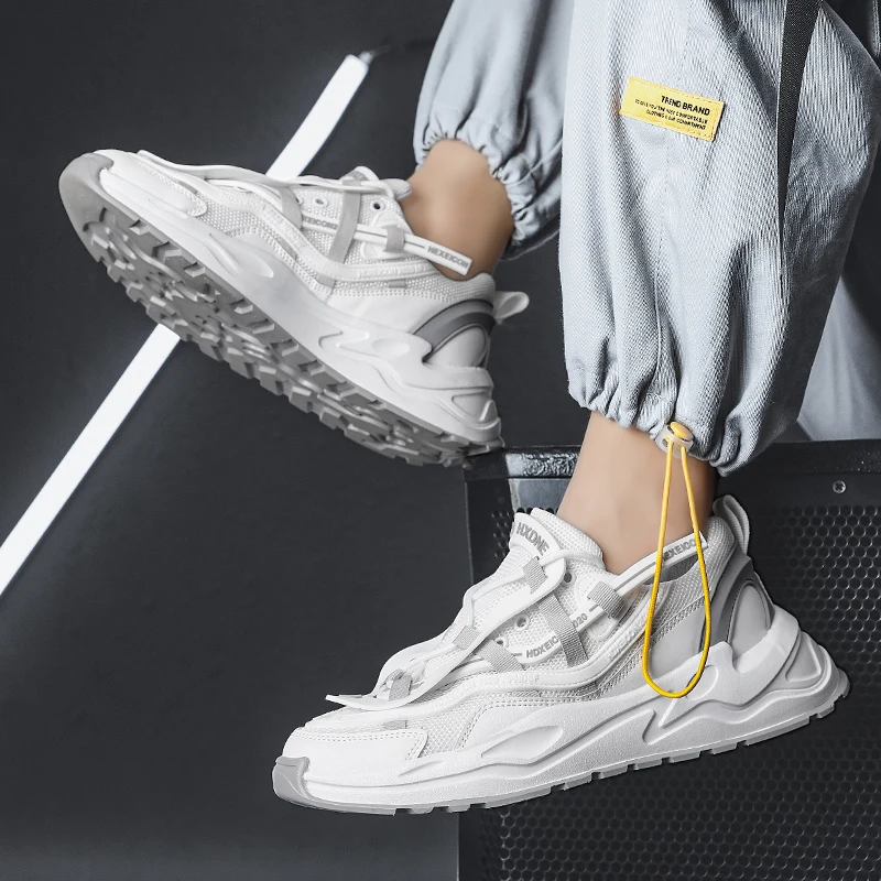 

Кроссовки мужские сетчатые, дышащие сникерсы с выдвижной воздушной подушкой, Уличная Повседневная обувь, большие размеры