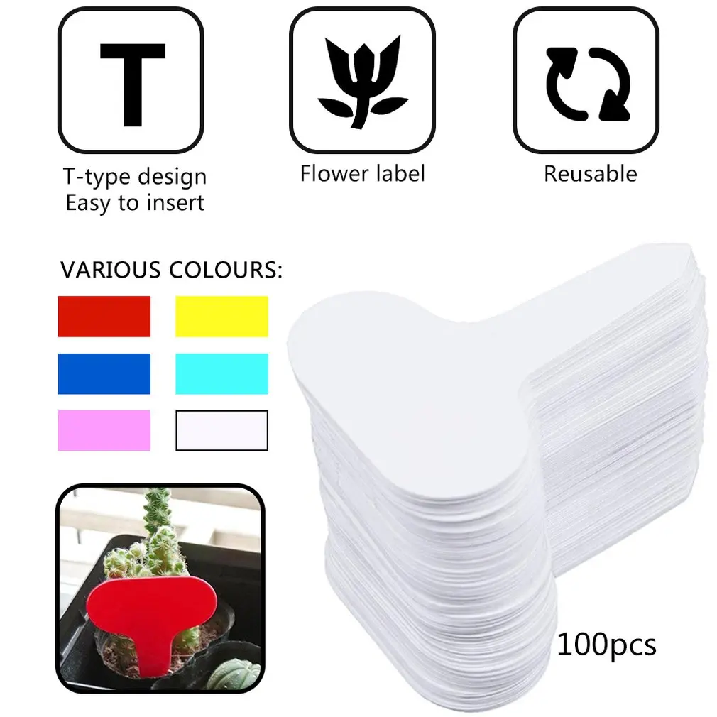 100 шт пластиковые искусственные бриллианты Т образный сад теги украшения завод