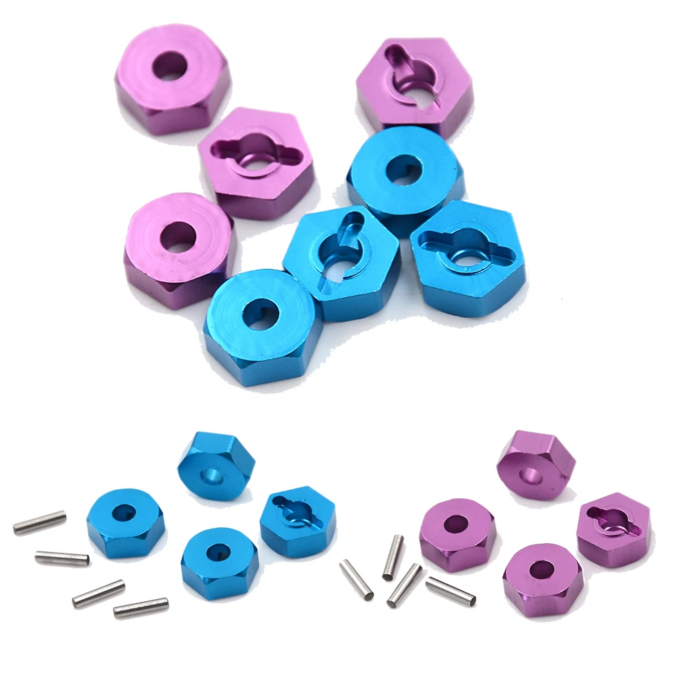 

4 шт. 12 мм 4P HSP 102042 1/10 обновленные детали для полноприводного радиоуправляемого автомобиля Himoto алюминиевая Шестигранная гайка колеса с штифт...