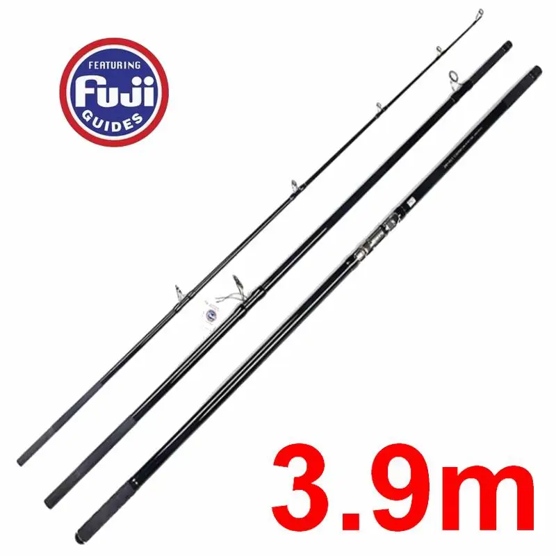 ZZ13 Carbonfiber SurfCasting Surf Casting Fishing Rod Bait 200-400g 3.9M 540g Fuji Rings and Reel Base Tip Dia 3.7mm Butt 24mm