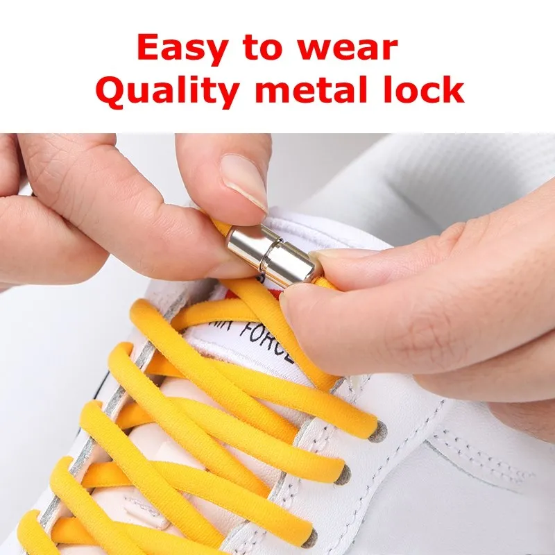 

Новинка, 1 пара, без шнурков, круглые эластичные спортивные туфли со шнурками, быстросохнущие детские аксессуары в стиле унисекс, шнурки для ...