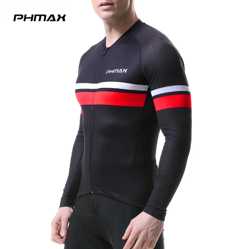 PHMAX с длинным рукавом Майки для велоспорта дышащая одежда горного велосипеда