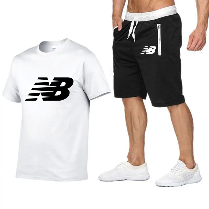

2021 New Men's Brand Sportswear Shorts Set Short Sleeve Breathable T-Shirt And Shorts Casual Wear Men's Basketball Training Suit