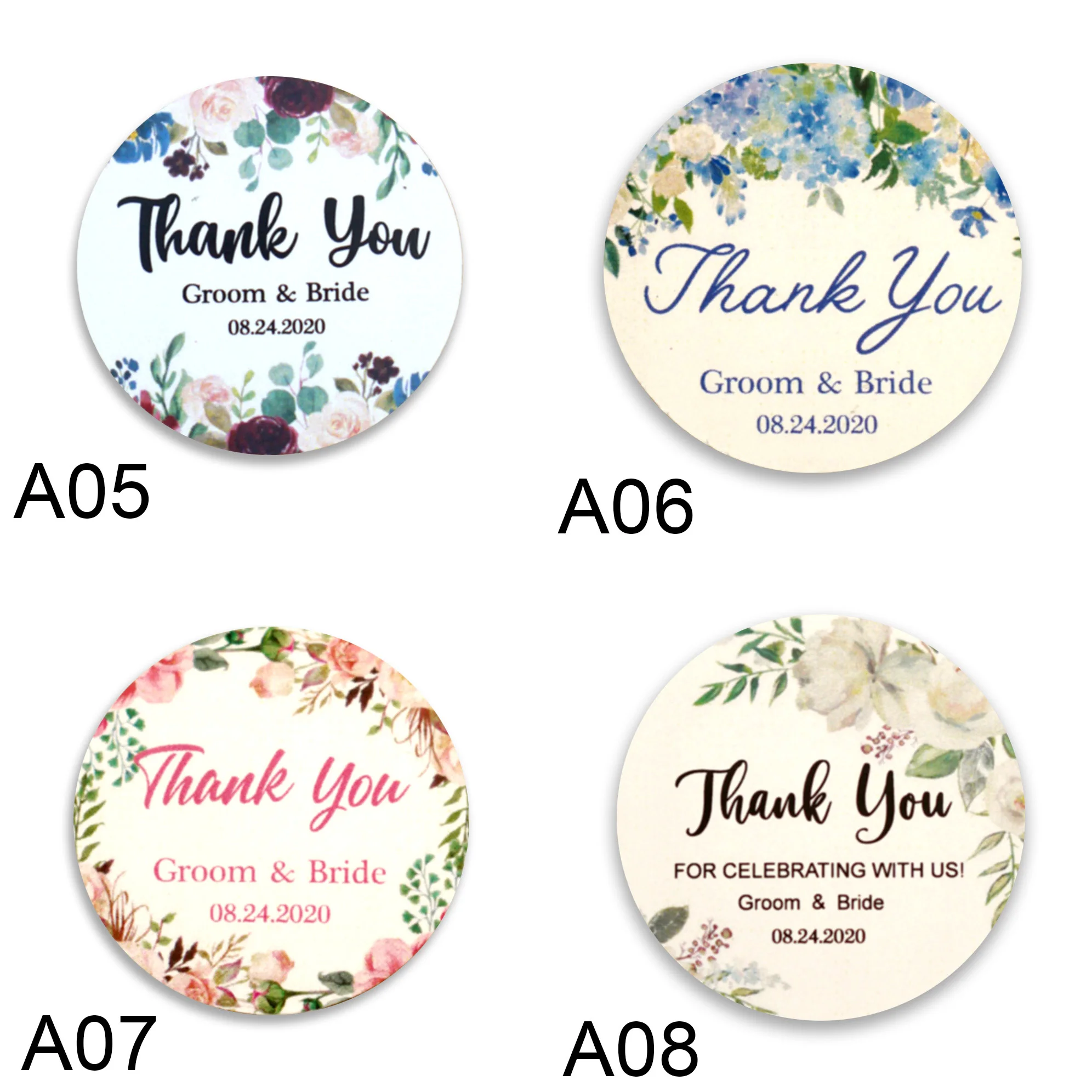 96 шт. 6 см индивидуальные круглые свадебные наклейки персонализированные