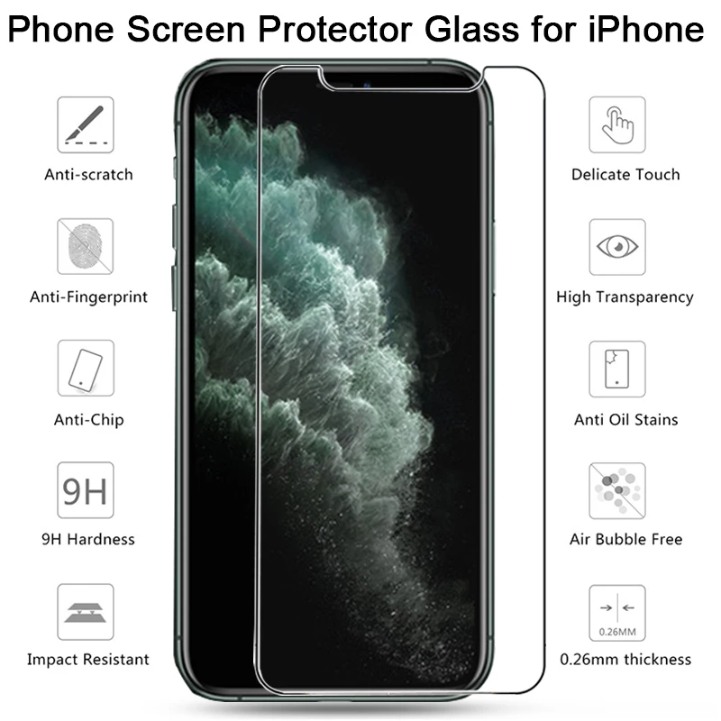 Защитное стекло для iphone 11 12 pro mini XS XR 6 7 8 plus защитное закаленное xs max SE|Защитные