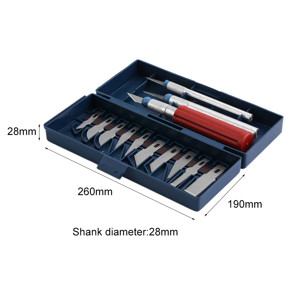 

13pcs Utility Precision Knife Set DIY Tools Paper Carving High-carbon Steel Blades With Handle Case Arts Craft drop shipping