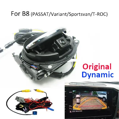 For B8 DYNAMIC Для VW Logo откидная камера заднего вида с эмблемой заднего вида для VW GOLF 6/7 PASSAT CC B6 B7 B8 EOS Lamando Beetle Polo - Название цвета: For B8 DYNAMIC