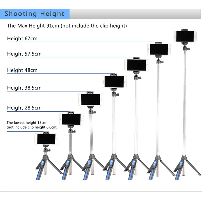 Складная селфи Палка с зеркалом заднего вида 33 дюйма|Селфи-моноподы| |