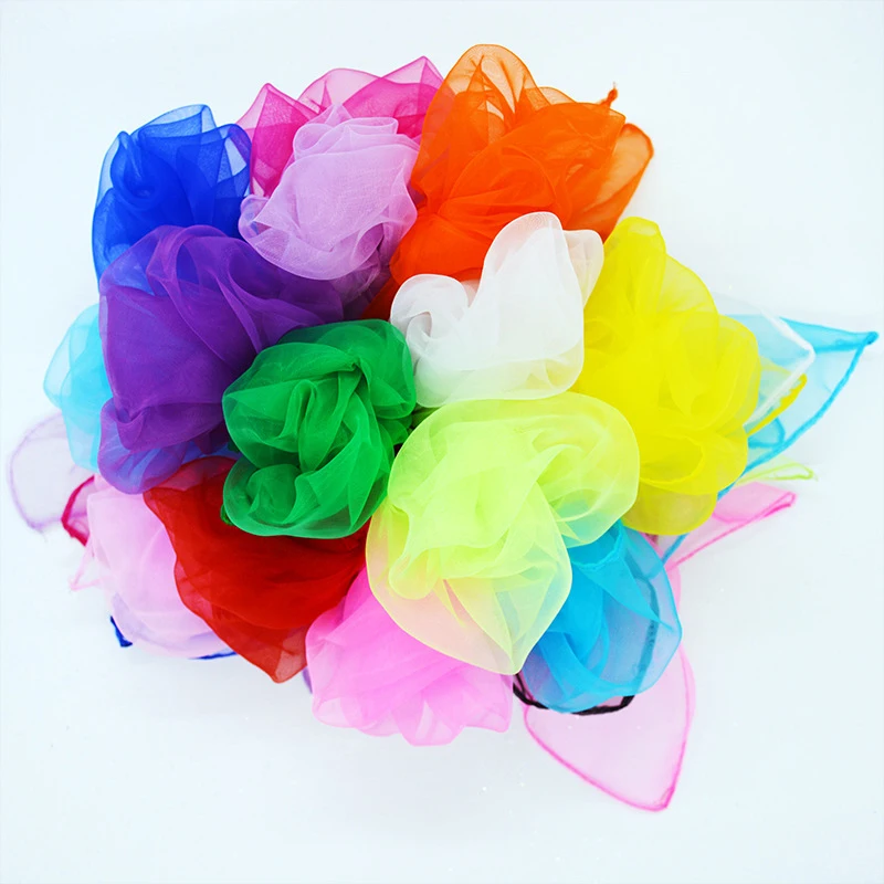 

Candycolor Solid Color Scarf Women Summer Spring Transparent Square Scarf Head Wear Scarves Fashion Imitation of silk