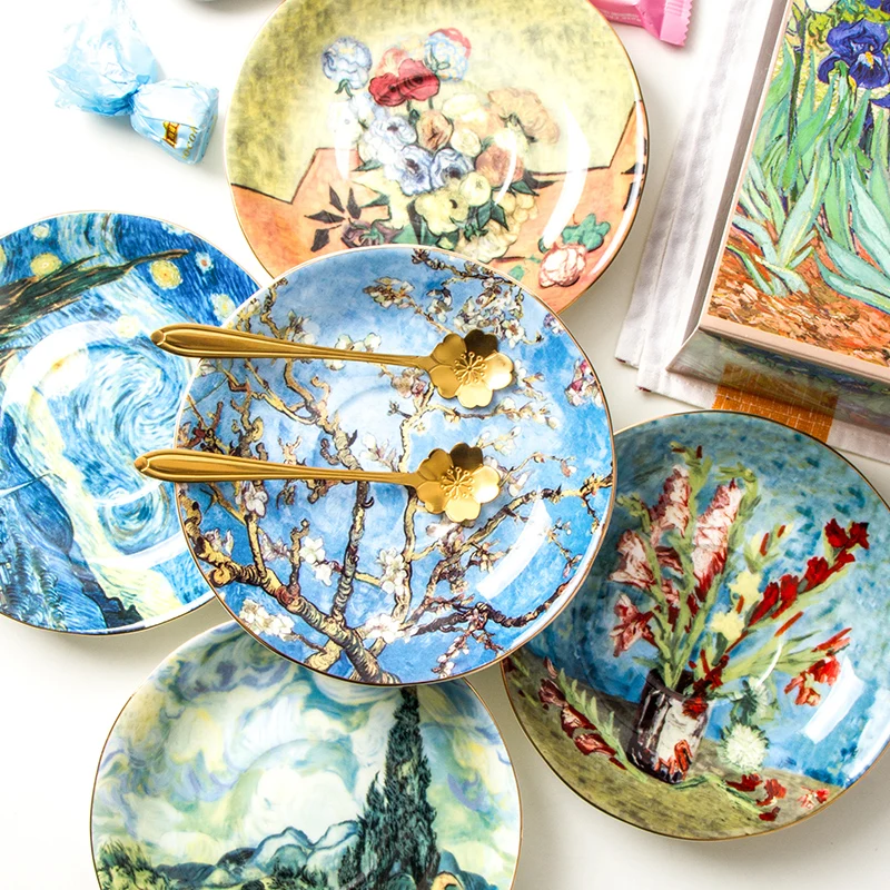 Набор кофейных чашек с рисунком Ван Гога Подарочная коробка и изысканная