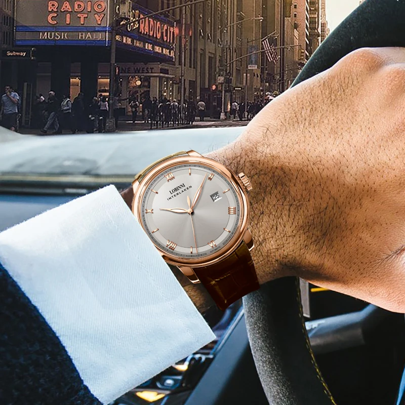 Наручные часы для мужчин мужские автоматические LOBINNI роскошные брендовые