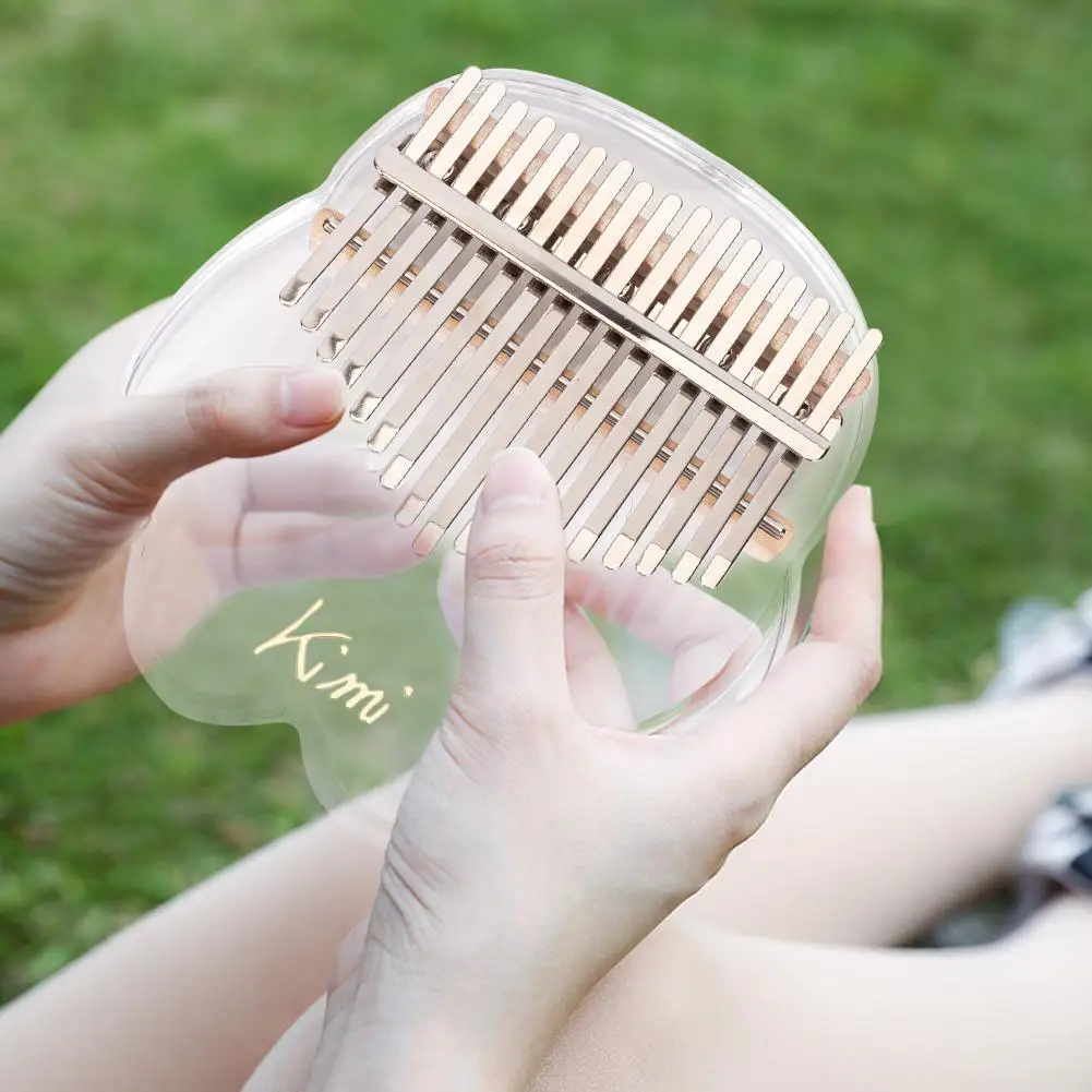 

Cat Claw Shaped 17 Key Kalimba Acrylic Thumb Piano Transparent Keyboard Instrument with Tuner Hammer + Gig Bag Rainbow Kalimba