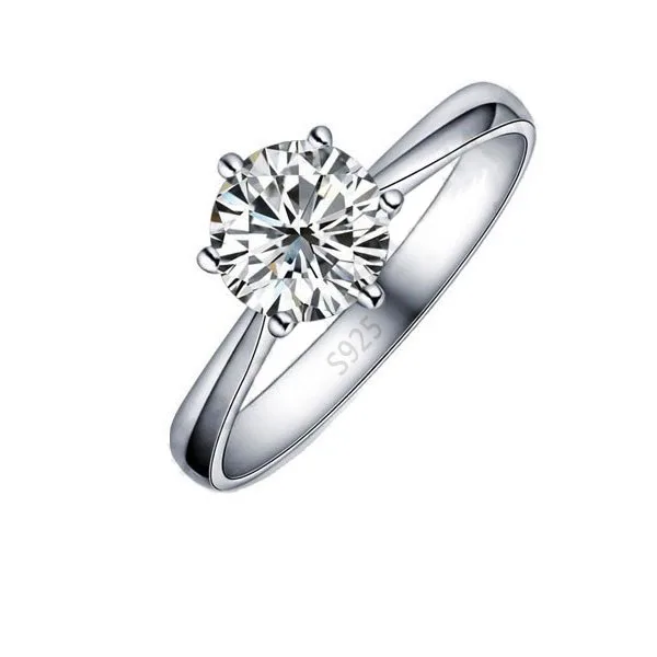 Хит классика настоящее чистое серебро 925 пробы ювелирное изделие кристалл фианит