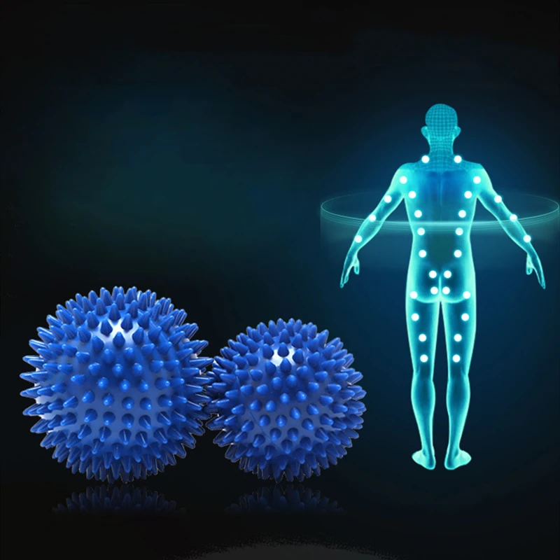 

Durable PVC Spiky Massage Ball Trigger Point Sport Fitness Hand Foot Pain Relief Plantar Fasciitis Reliever 7cm Exercise Balls