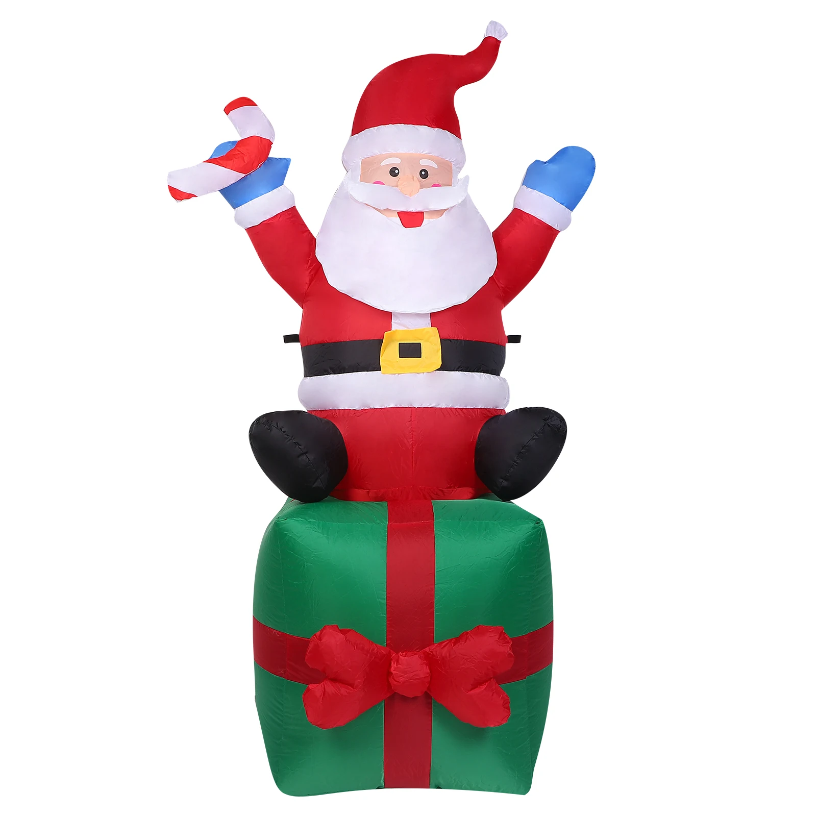 

Рождественский надувной Санта-Клаус, 6 футов, подарок, гигантский надувной вентилятор с подсветкой, наземная стойка, веревки, мешок для воды