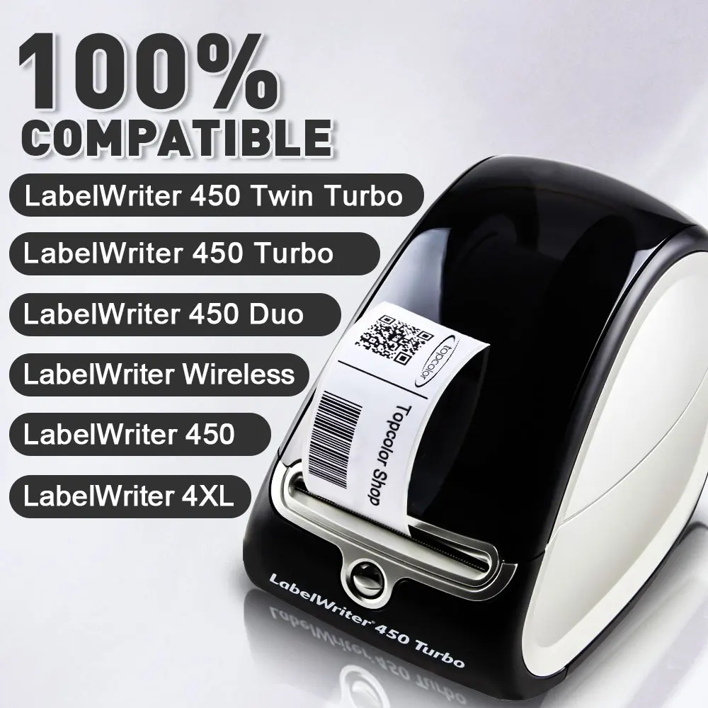 

Topcolor Compatible DYMO 30252 28mm x 89mm Self-Adhesive Address Labels Paper Roll for Dymo Label Printer LW 450 4XL LabelWriter