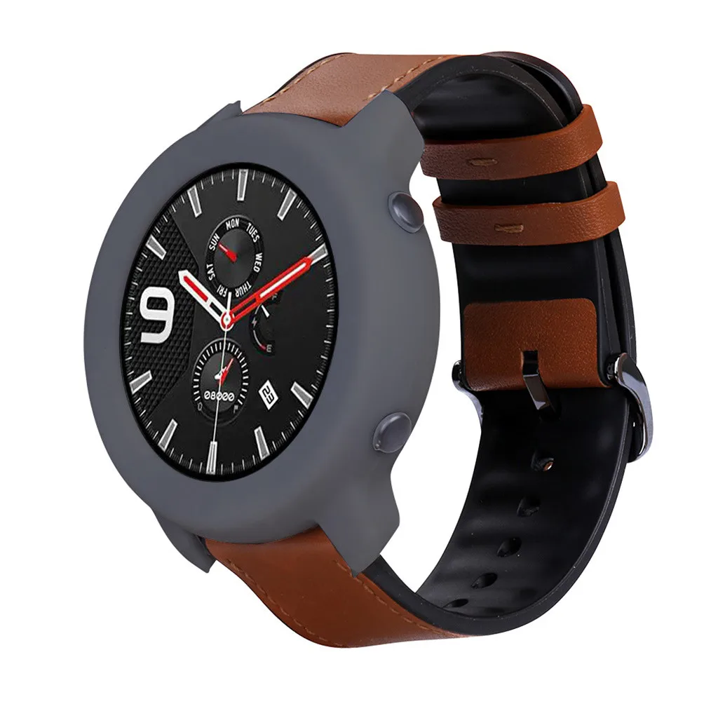 Для Huami AMAZFIT GTR 47 мм мягкий полный чехол оболочка силиконовая рамка защитные Смарт часы носимые Аксессуары#810