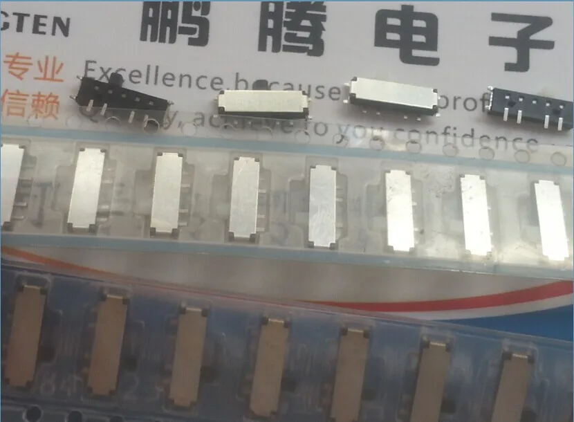 10 шт./лот SMD маленький переключатель 8/4 pin 3 gear раздвижной боковой