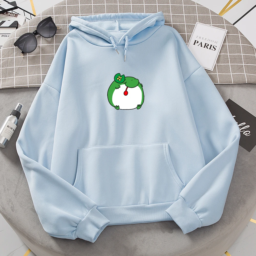 Winter Fleece Hoodie Women Autumn Hoodies Ladies Cute Oversized Hoodie Frog Print Women Sweetshirts Big Size Harajuku Streetwear