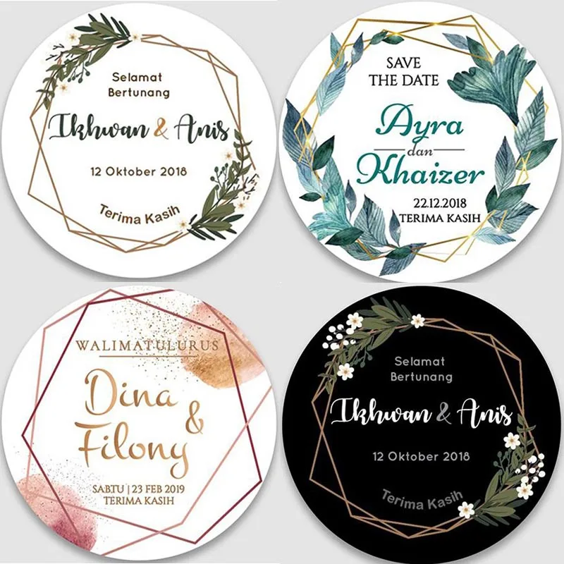 Персонализированная Свадебная наклейка этикетка с тиснением для приглашений