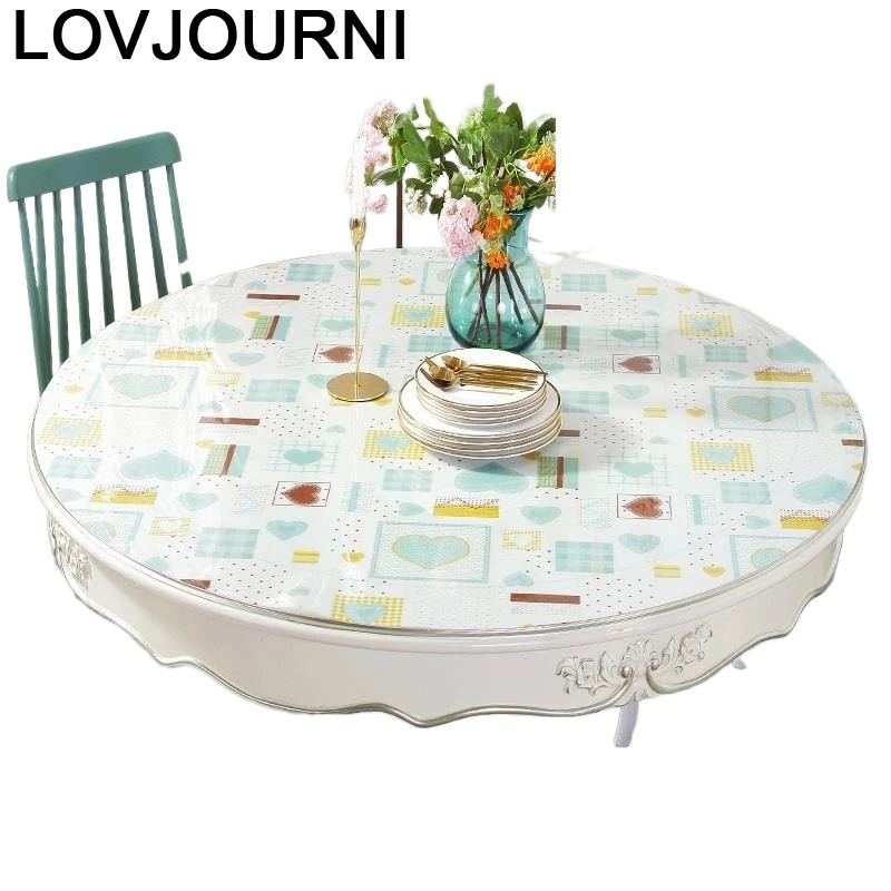 Потертая шикарная пластиковая круглая скатерть из ПВХ с начесом Toalha De Mesa | Дом и