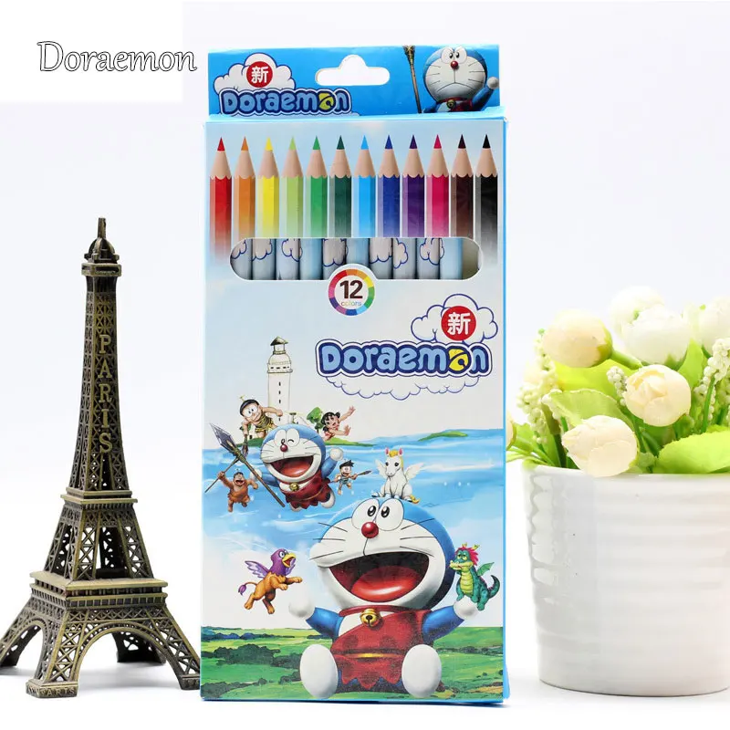 Детский цветной карандаш для детского сада мультяшный 12 цветов товары начальной