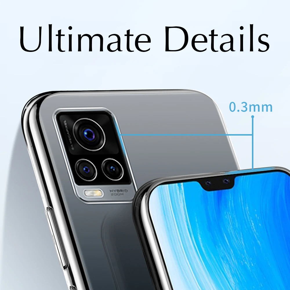 Clear Phone Case for VIVO Y21 Y21S Y33S 2021 Soft TPU Camera Lens Protection Transparent Back Cover Y33 S Fundas Coque Armor Bag