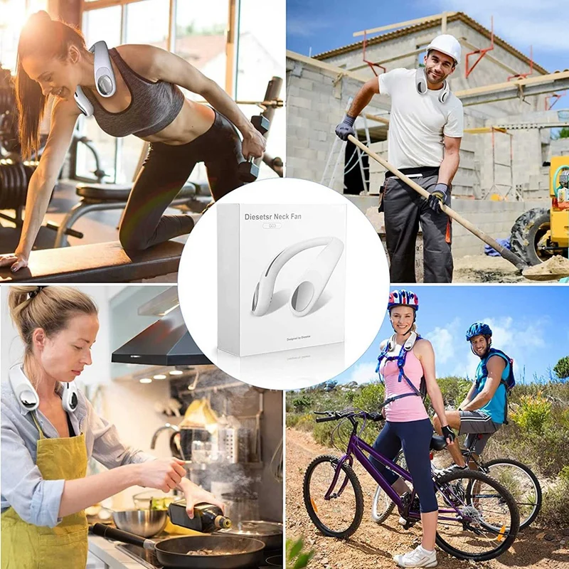 

Personal Neck Fan,Portable Mini Cooler Fan Hands Free Bladeless Fan 3 Speed Battery Operated Wearable Fan for Outdoor