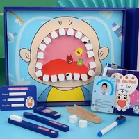 children simulation dentist check teeth model set pretend play medical kit model educational toy role play learing toys
