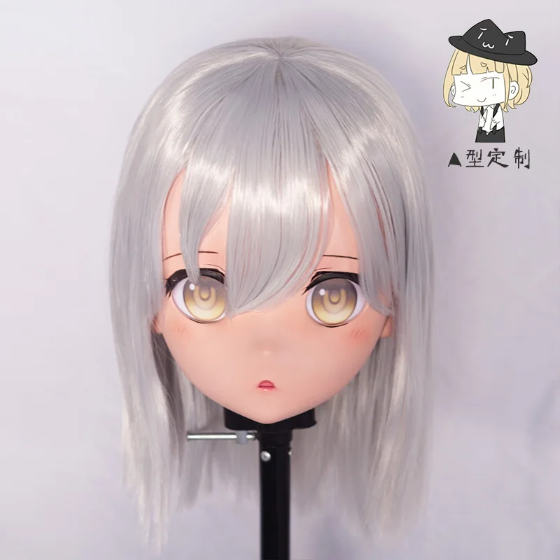 (LiLi Mask 114) Реалистичная силиконовая маска на половину головы девочки для