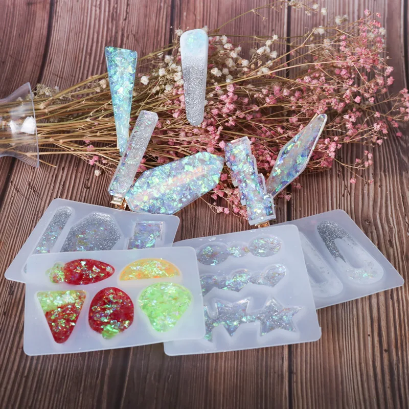 

Resin Molds DIY Hair Clip Jewelry Casting Mold Resin Hair Clips Mold for Hair Pin Making Silicone Resin Molds Epoxy Resin Crafts