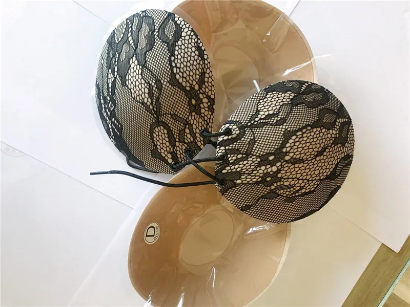 Invisible Silicone Bra Sexy Push Up Self Sticky Strapless Floral Brassiere